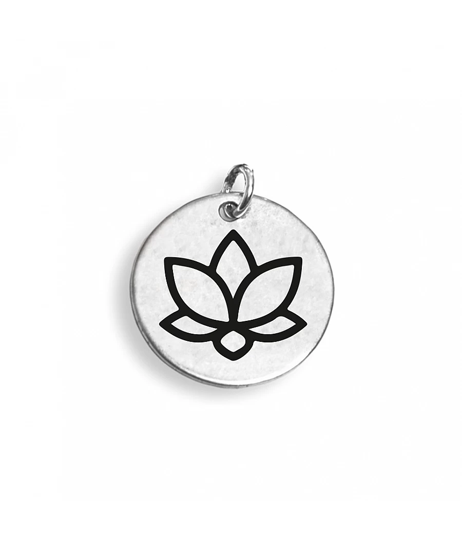 Chapa personalizada redonda con Flor de loto