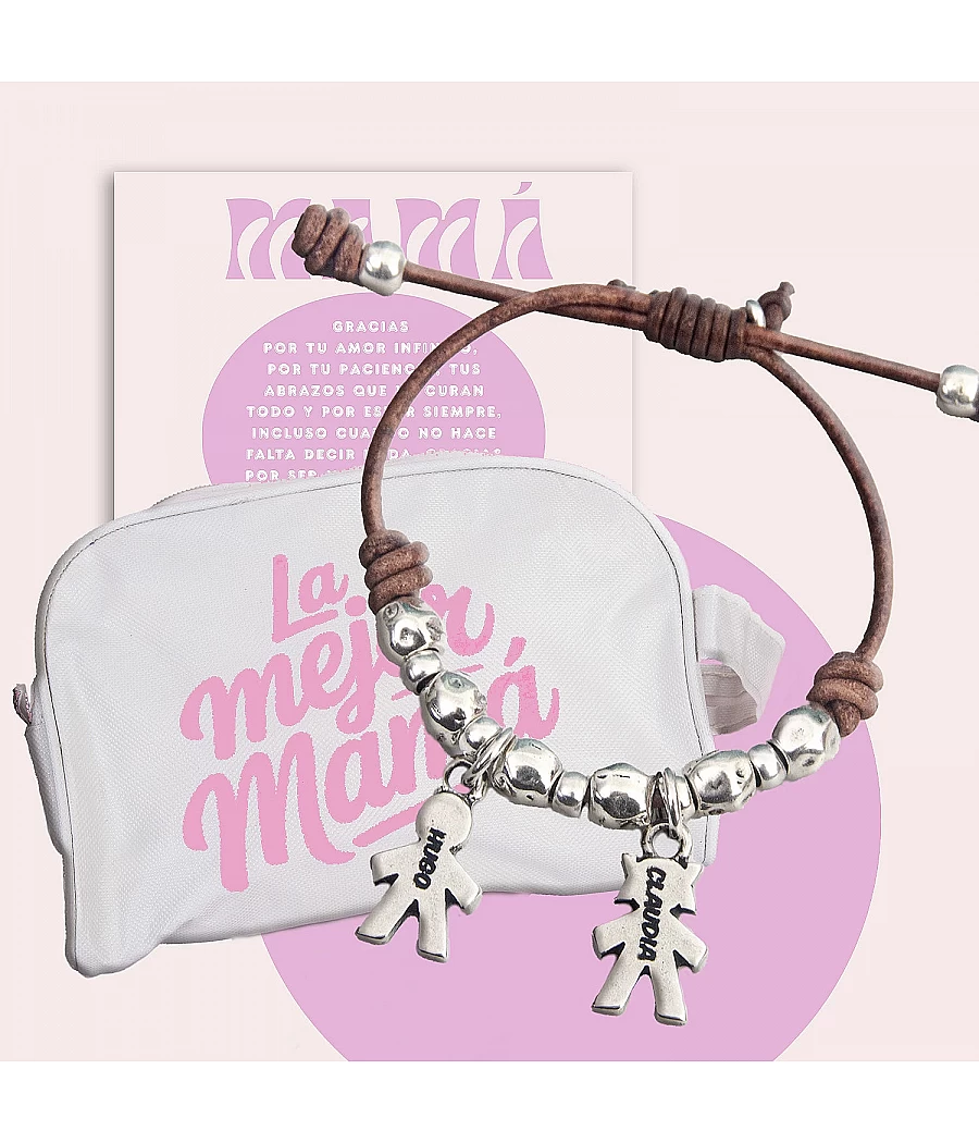 Kit Mamá pulsera personalizada y neceser