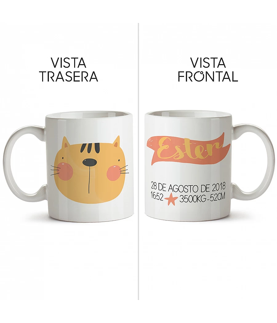 Taza personalizada natalicia gato Taza personalizada natalicia gato